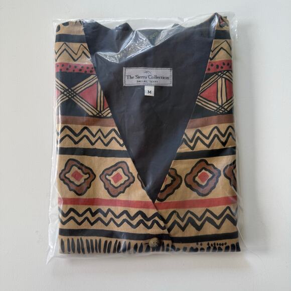 Vintage The Sierra Collection Vest Southwestern Earth Tone Folk-Inspired Size M - Picture 15 of 15